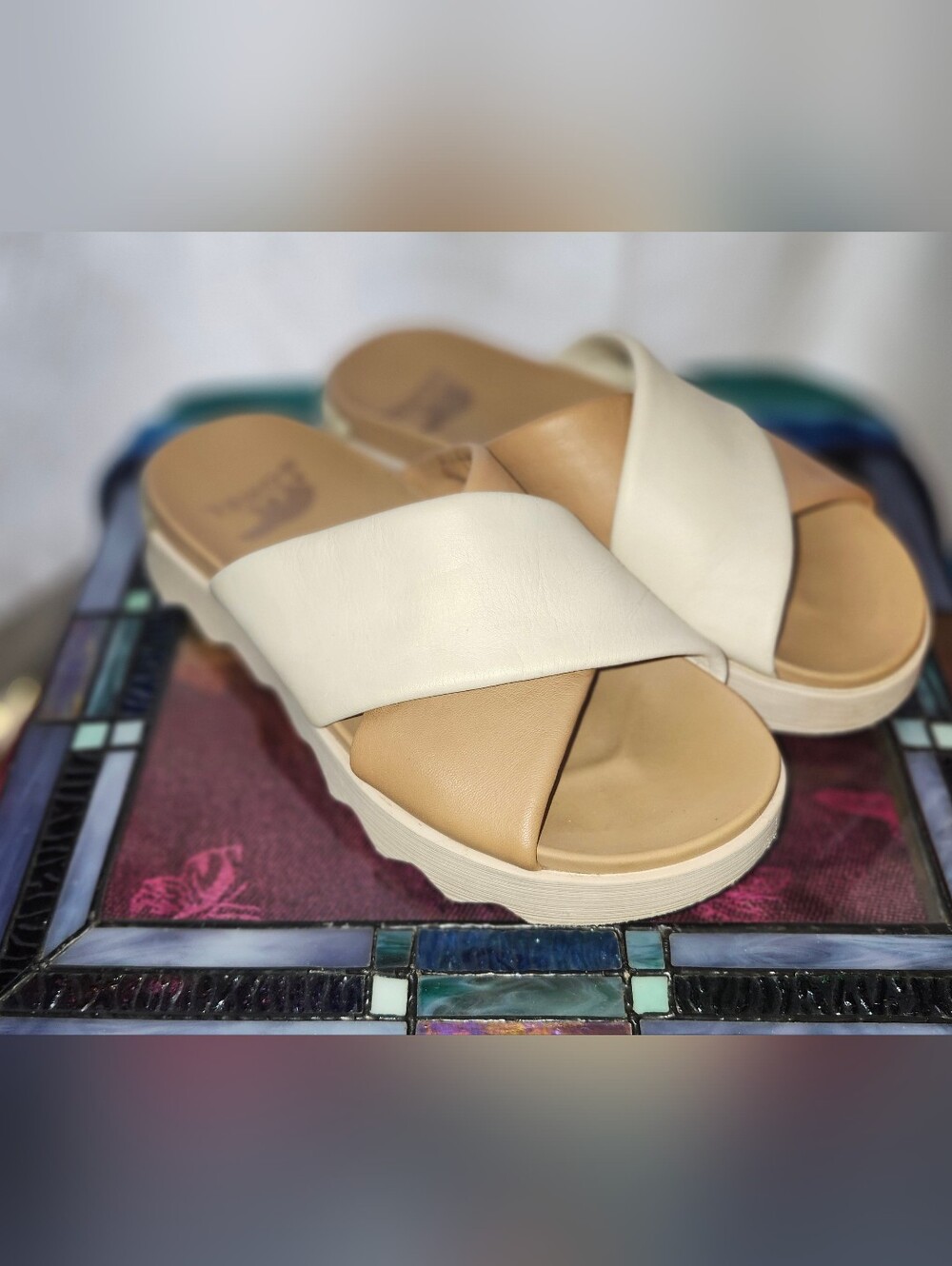 Sorel Viibe Criscross Slide Sandals Size 7.5